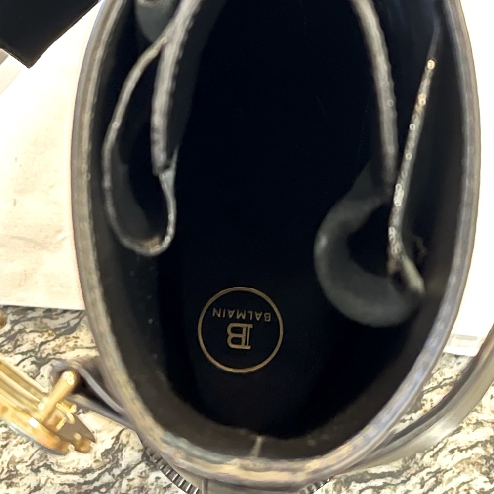 Balmain Ranger Leather Combat Boots - 40 - Picture 10 of 15